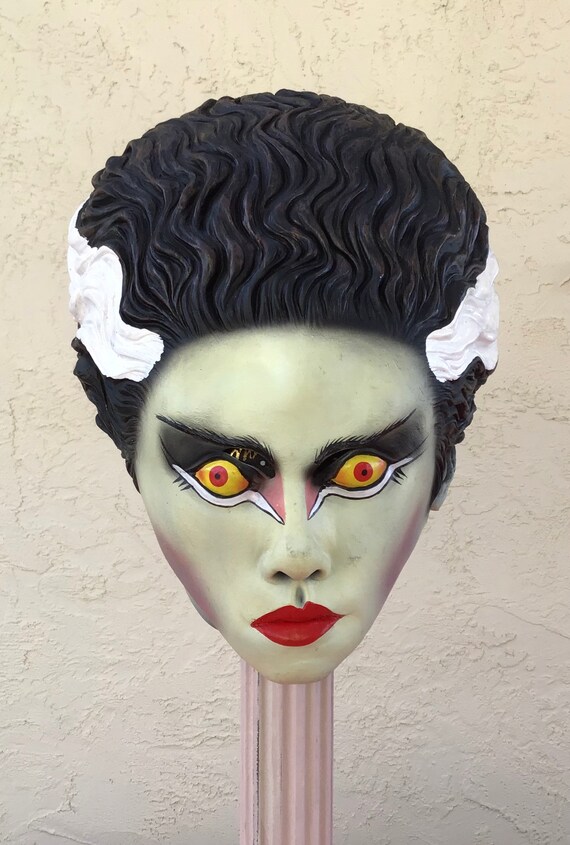 Vintage Bride of Frankenstein Rubber Mask Hallowee