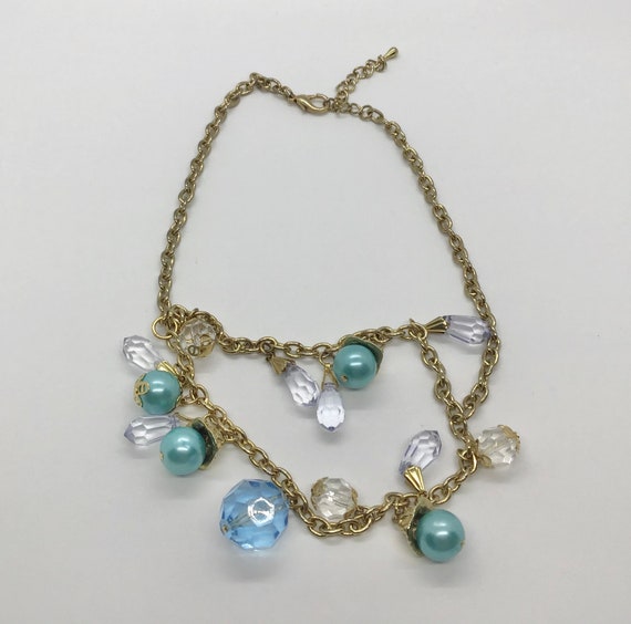 Vintage Baby Blue Lot of 2 Bead Necklaces Lisner … - image 6