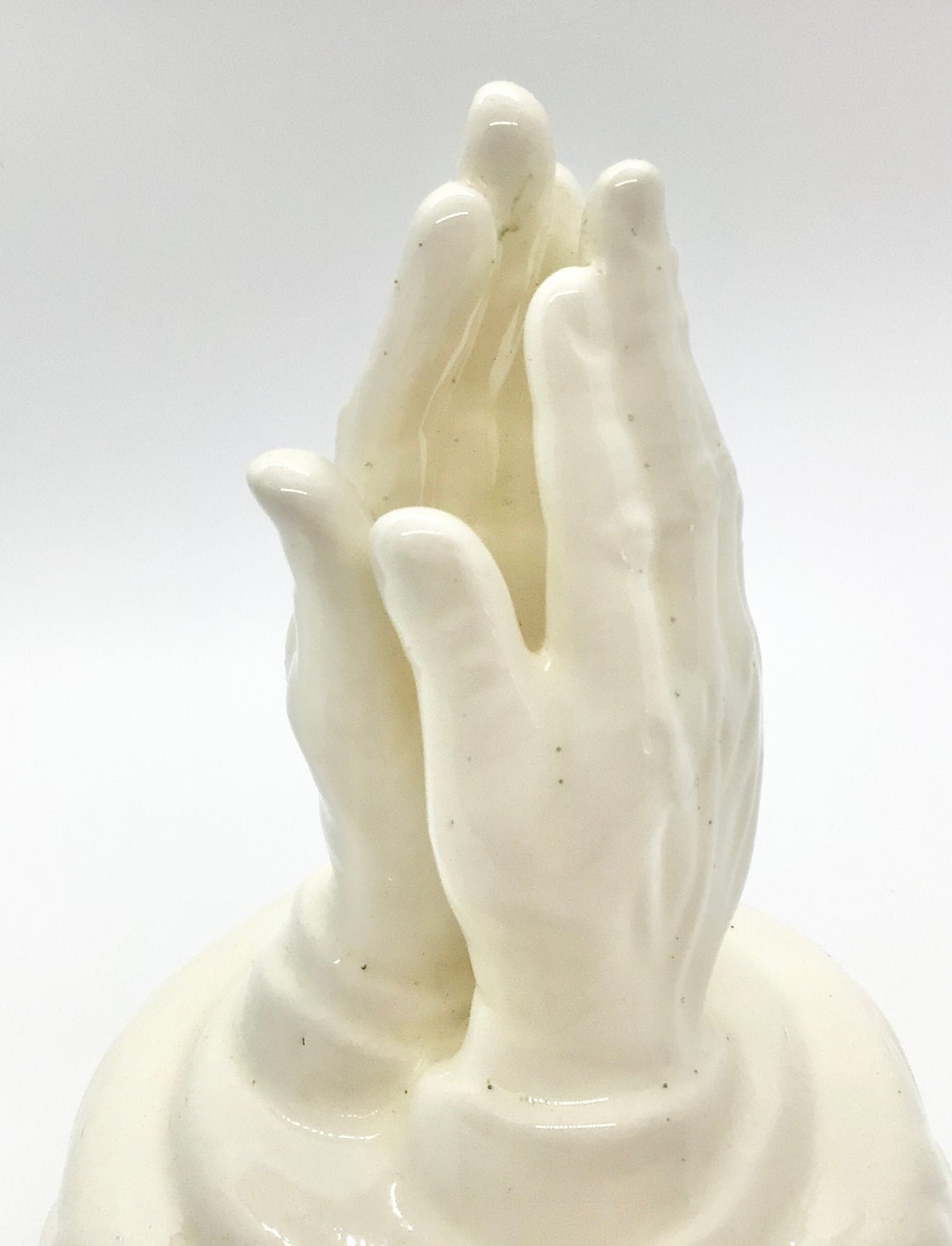 Vintage White Ceramic Praying Hands Catholic Christian - Etsy