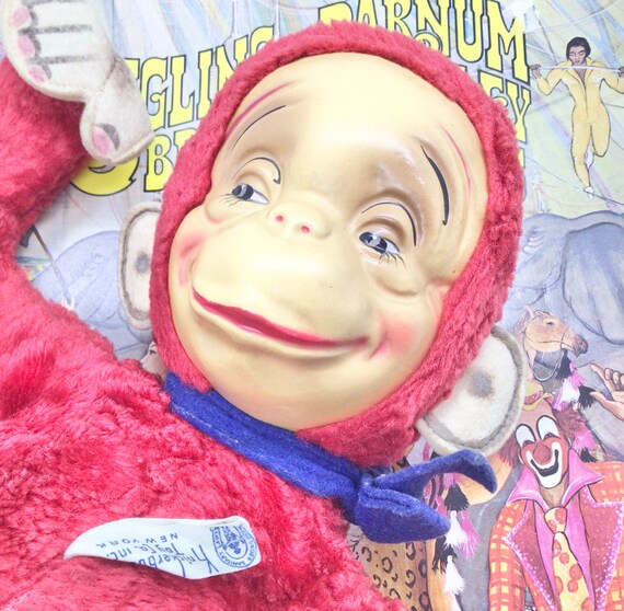 red monkey plush toy