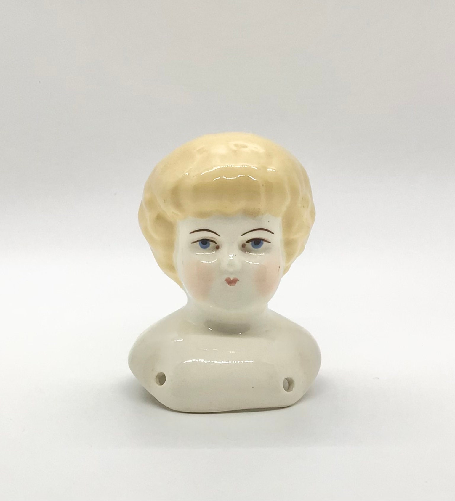 Artist Doll Head, Porcelain Head Head by VS H 1988 , Artists Reproduction,  Doll Making, Germany 1990 