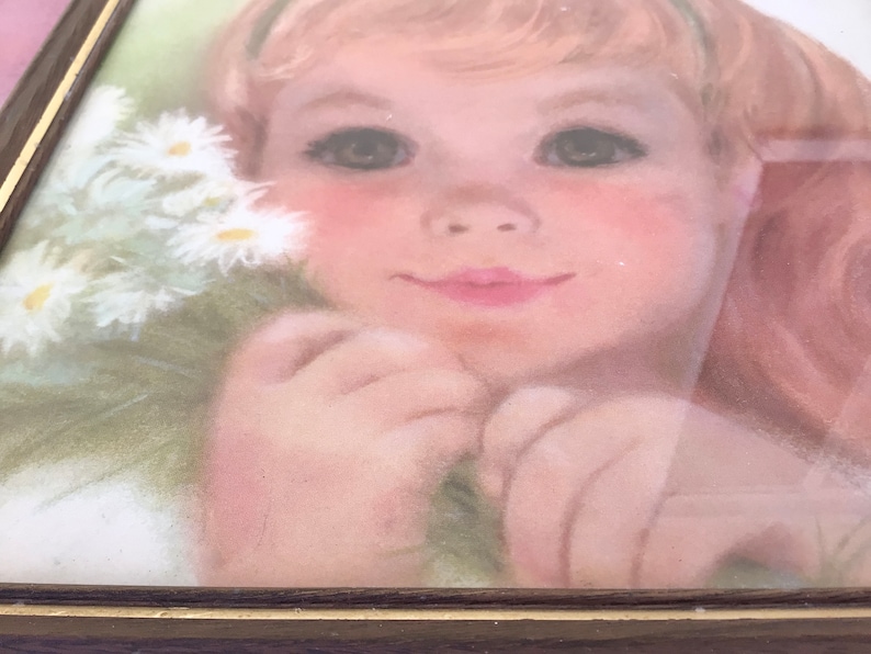 Vintage Framed 1960s Northern Tissue Girl With Glass Cute Etsy