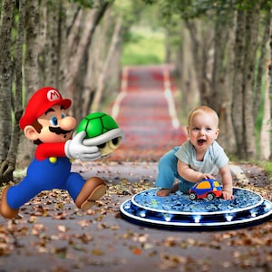 Super Mario background, Park alley backdrop, Cartoon backdrop, Heroes background, photoshop overlay, Interaction, instant download