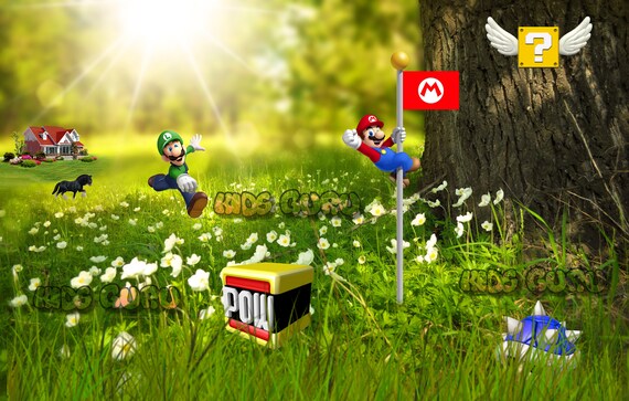 Super Mario Background, Nature Backdrop, Cartoon Backdrop, Heroes