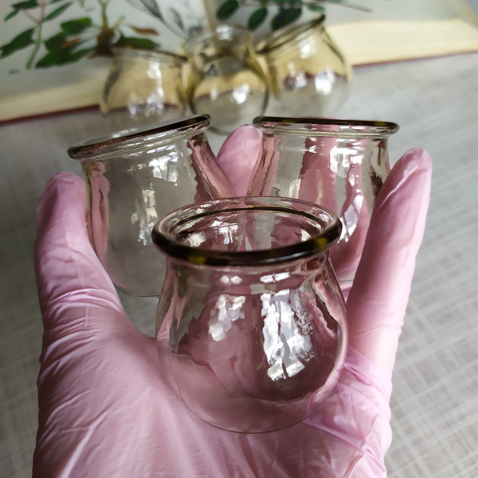 Medical Vacuum Jars Set of 6 Pieces Glass Jars for Vacuum Etsy