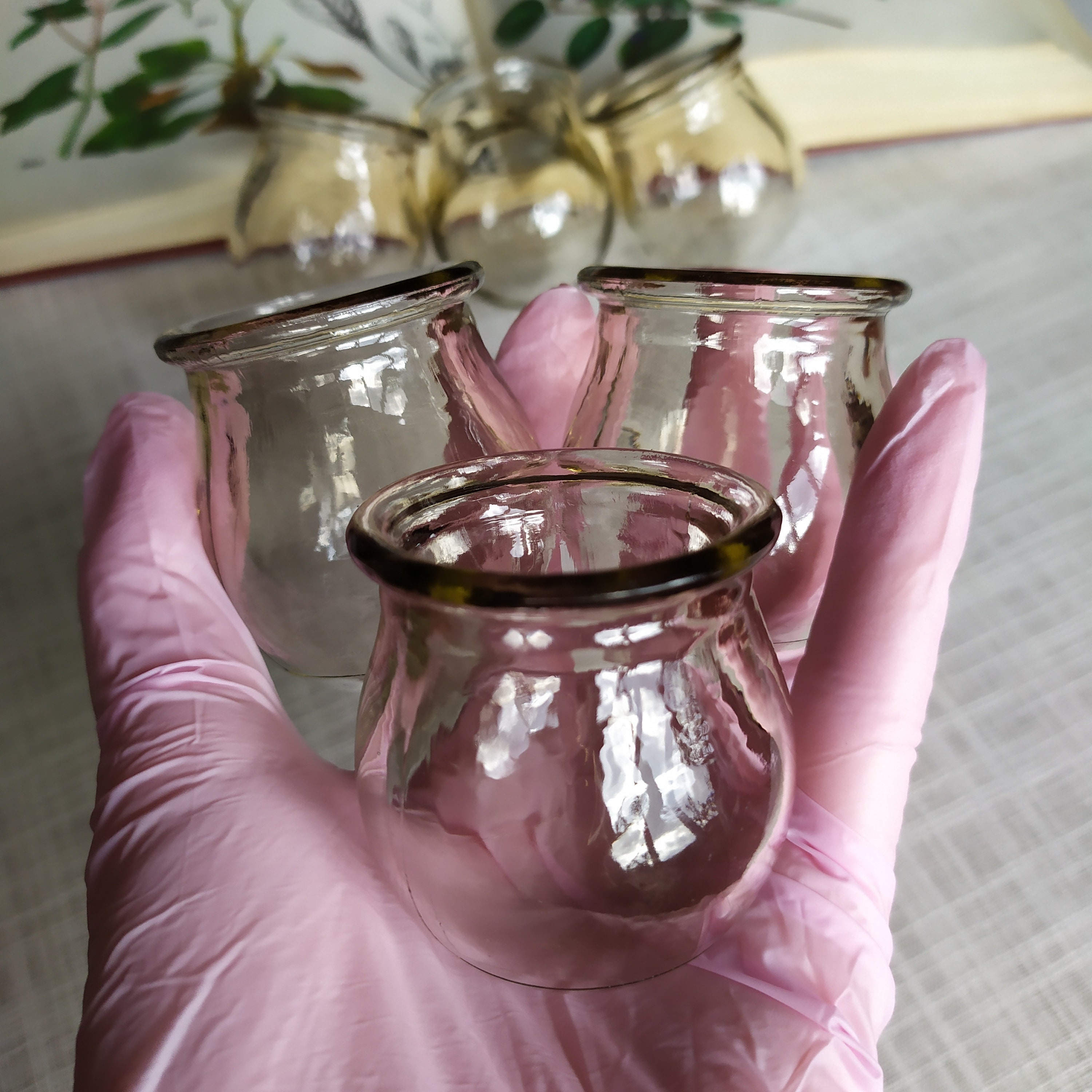 Medical Vacuum Jars Set of 6 Pieces Glass Jars for Vacuum Etsy