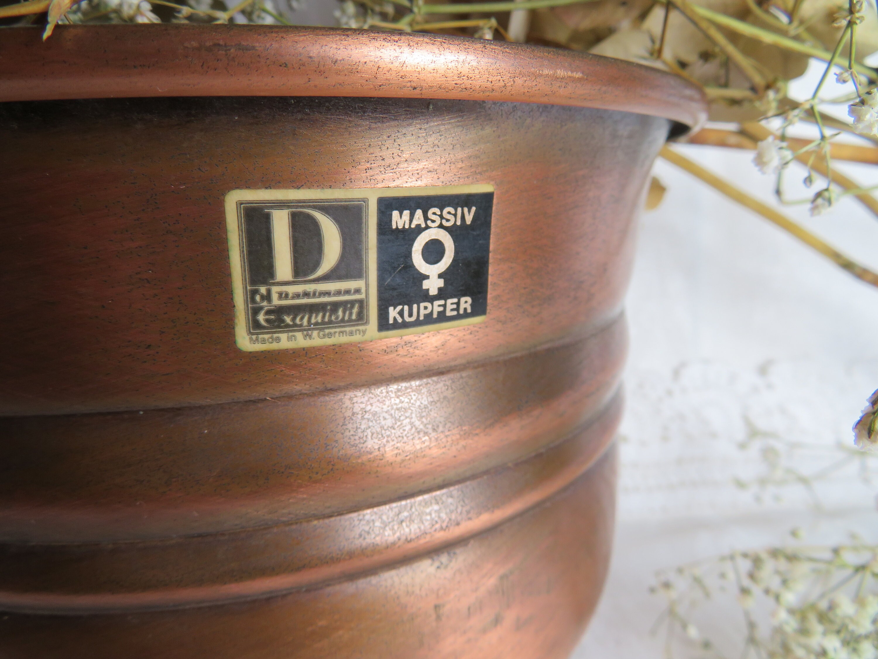 Large copper pot planter solid brushed copper flower pot pot Etsy