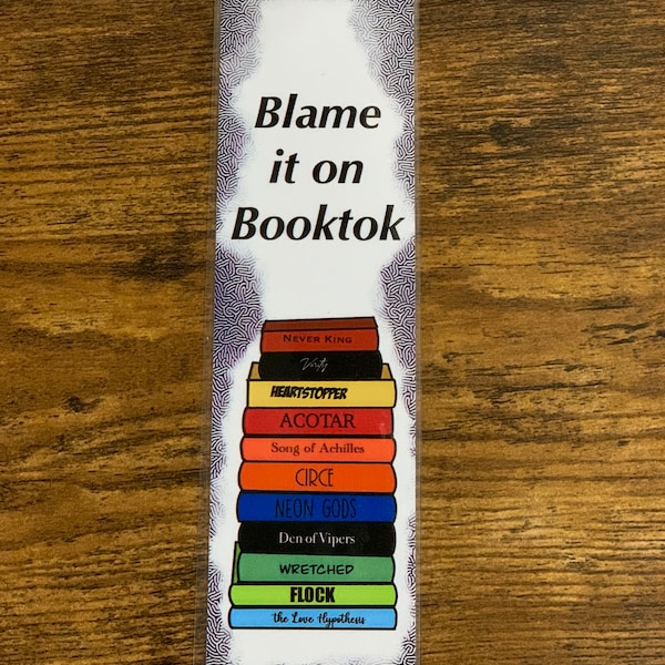 Blame it on Booktok Customizable Bookmark