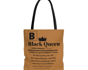 Black Women Tote Bag, Regalo para Mujer Negra, Bolso de Viaje para Niñas, Regalo Black Queen, Regalo Para Mejor Amigo, Black Girl Magic, Definición de Black Queen