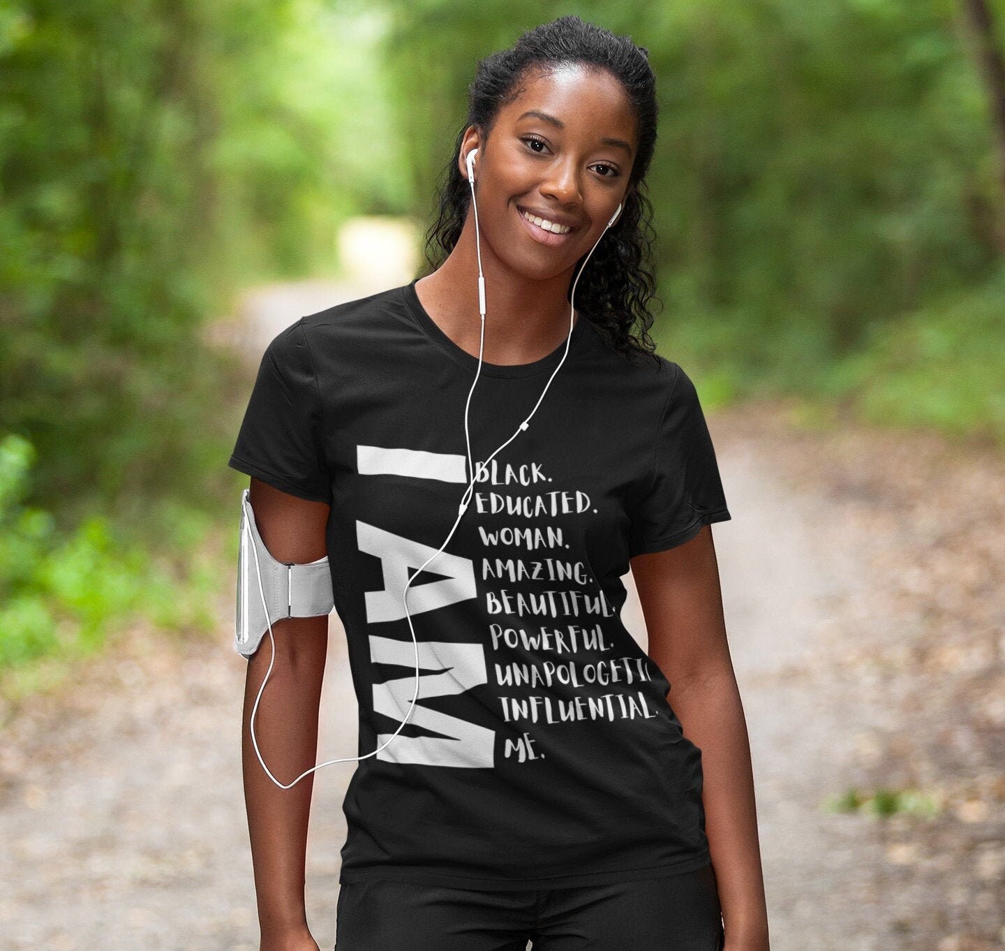 ファッション Women Gift Pretty Black And Educated Black African American T-Shirt 715xeG-tCML.jpg