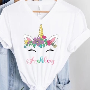Custom Unicorn Birthday Shirt: Personalized Party Tee