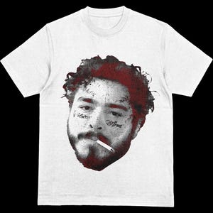Post Big Face Celebrity Tee | Retro Graphic T-Shirt | Music-Inspired Streetwear Look