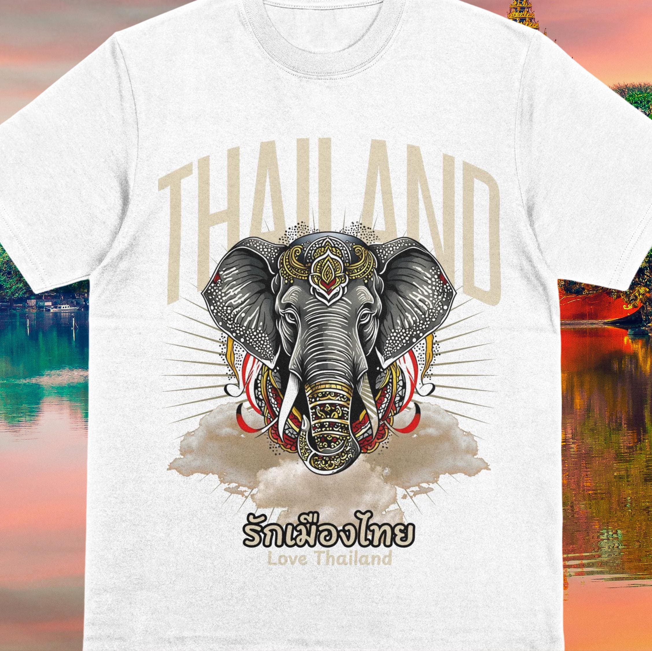 Phuket Thailand Vintage T-Shirt - Elephant Graphic Tee Retro Travel Souvenir Soft Cotton T-Shirt - View #9