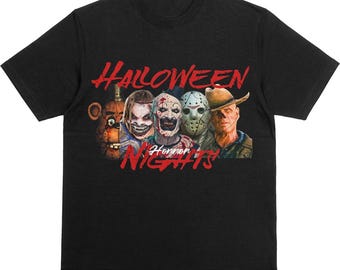 Halloween Horror Nights 2025 T-Shirt: Haunted House Icons, Spooky Tee