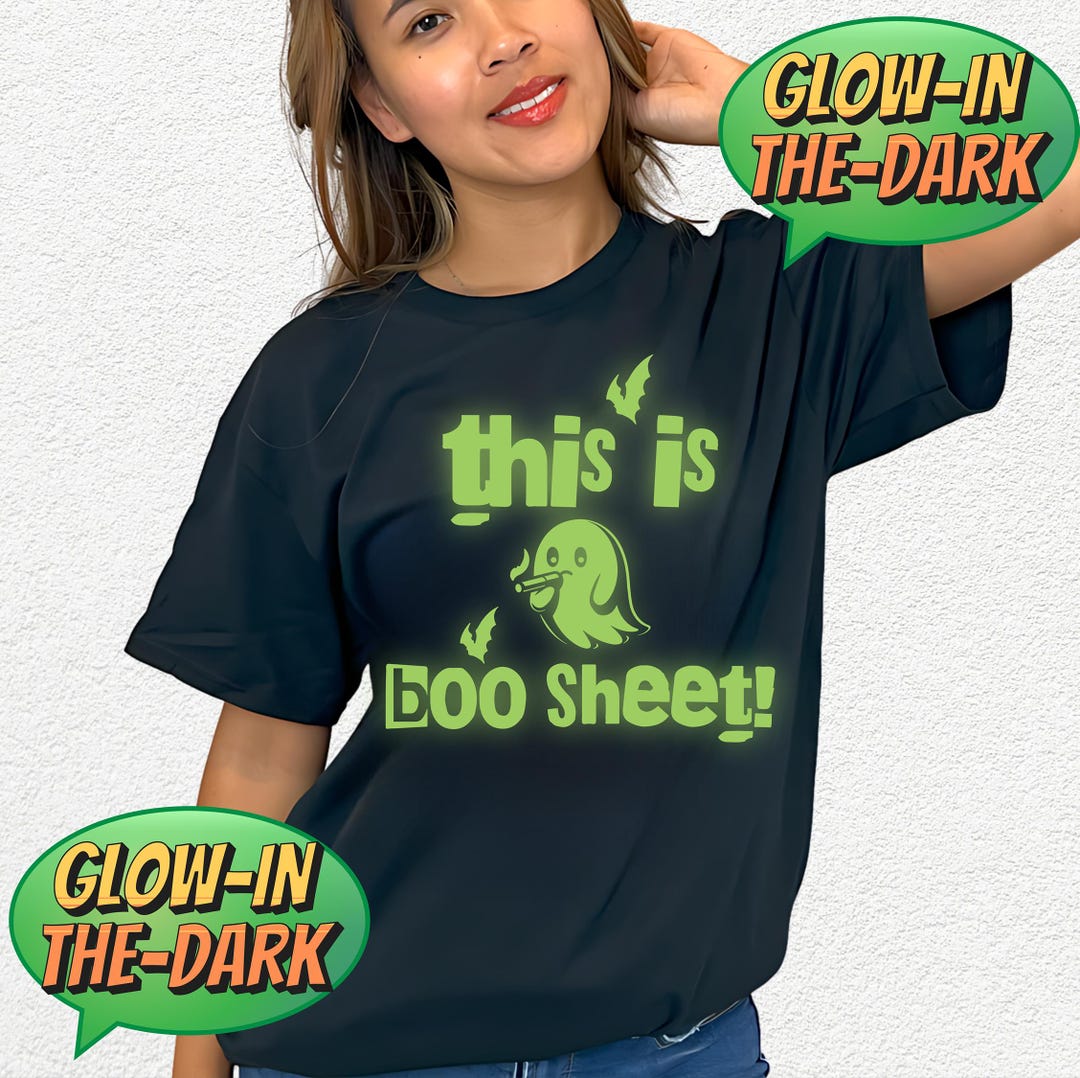 Camiseta divertida de Halloween que brilla en la oscuridad 