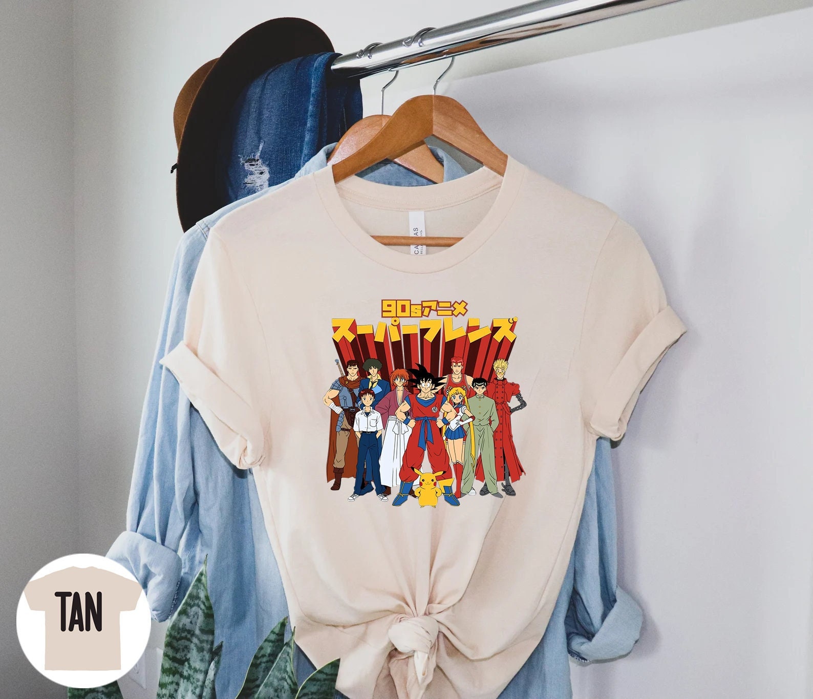 90s Anime Cartoon T-shirt: Vintage Style, Bella Canvas - Etsy