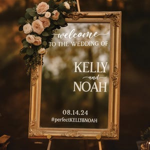 Personalized Wedding Mirror Decal: Custom Reception Decor