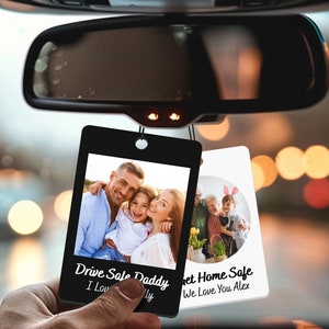 Personalized Photo Car Ornament, First Car Gift, Custom Photo Car Ornament, Test Pass Gift, Gift for Him, Husband Gift, Christmas Gifts Dad
