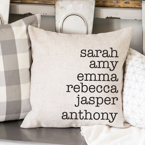 Name Pillow Covers Personalized Name Pillow Name Throw Etsy