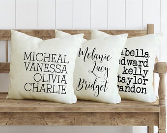 Personalized Pillow Covers, Family Name Throw Pillow, Custom Pillow, New Home Gifts, Housewarming Gifts, Livingroom Decor, Gifts For Family