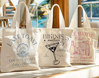 Bridesmaid Bag, Custom Bachelorette Bag for Bridesmaid, Beach Tote Bag for Girls Trip, Gifts for Bridesmaid Unique Bridesmaid Gift Idea