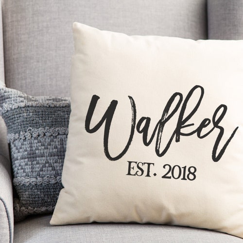 Personalized Initial Name Throw Pillow Covers Customized Etsy