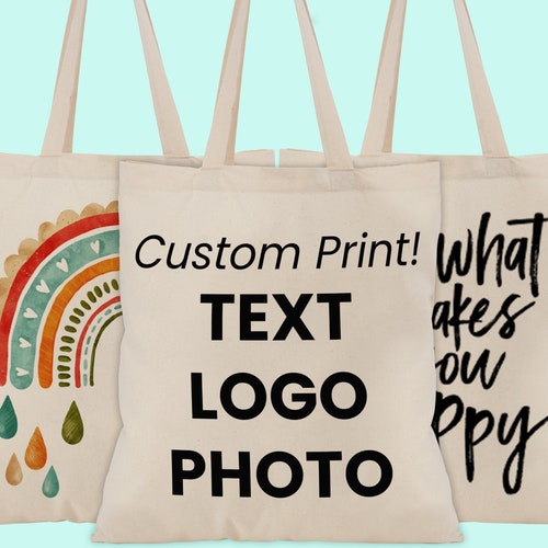 Custom Tote Bags With Your Logo Wholesale Custom Promotional Etsy