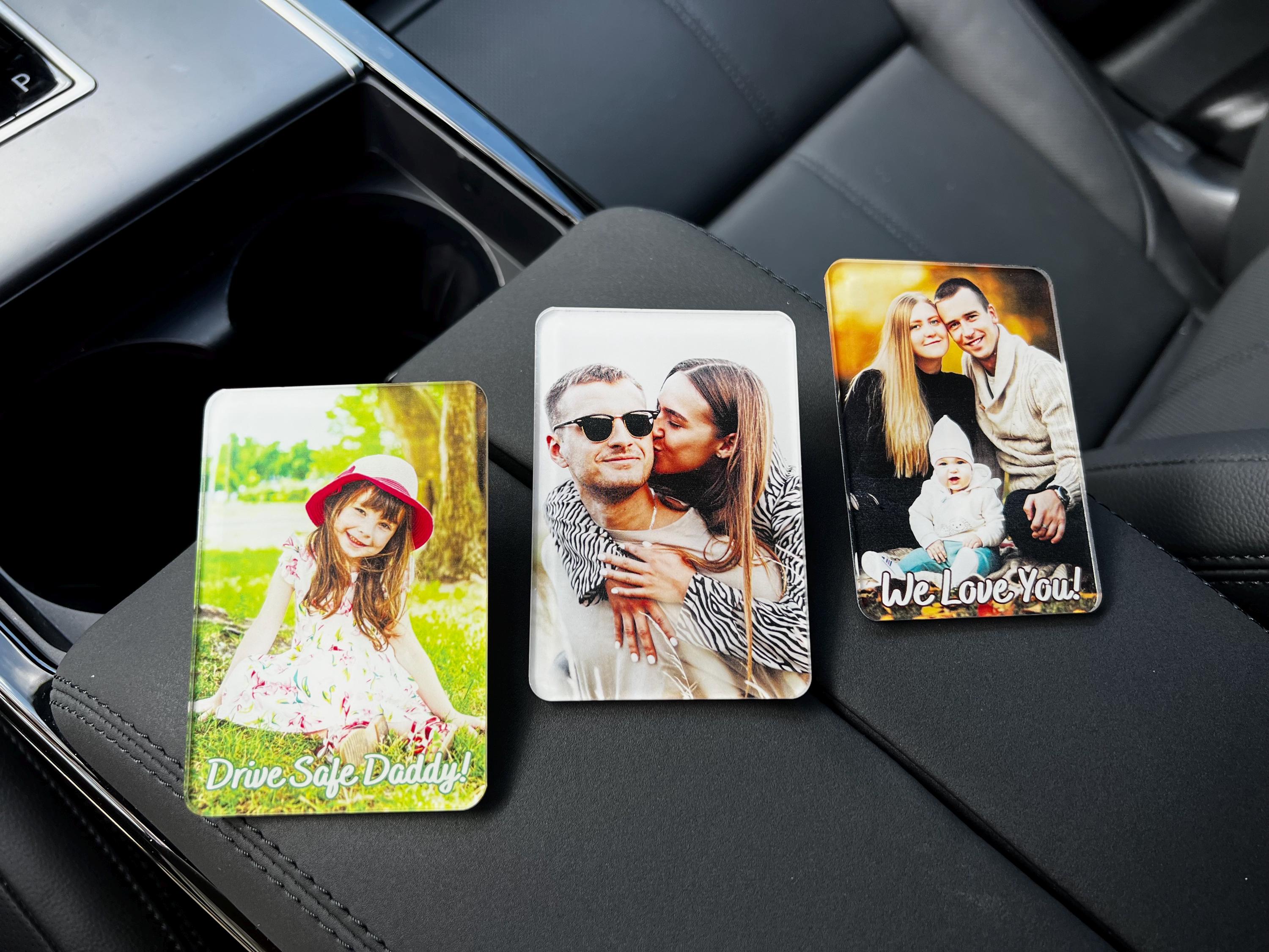 Custom Photo Car Visor Clip, Custom Sun Visor Clip, Personalized Photo Car Decoration, Photo Gift for Valentine Couple Gift For Christmas
