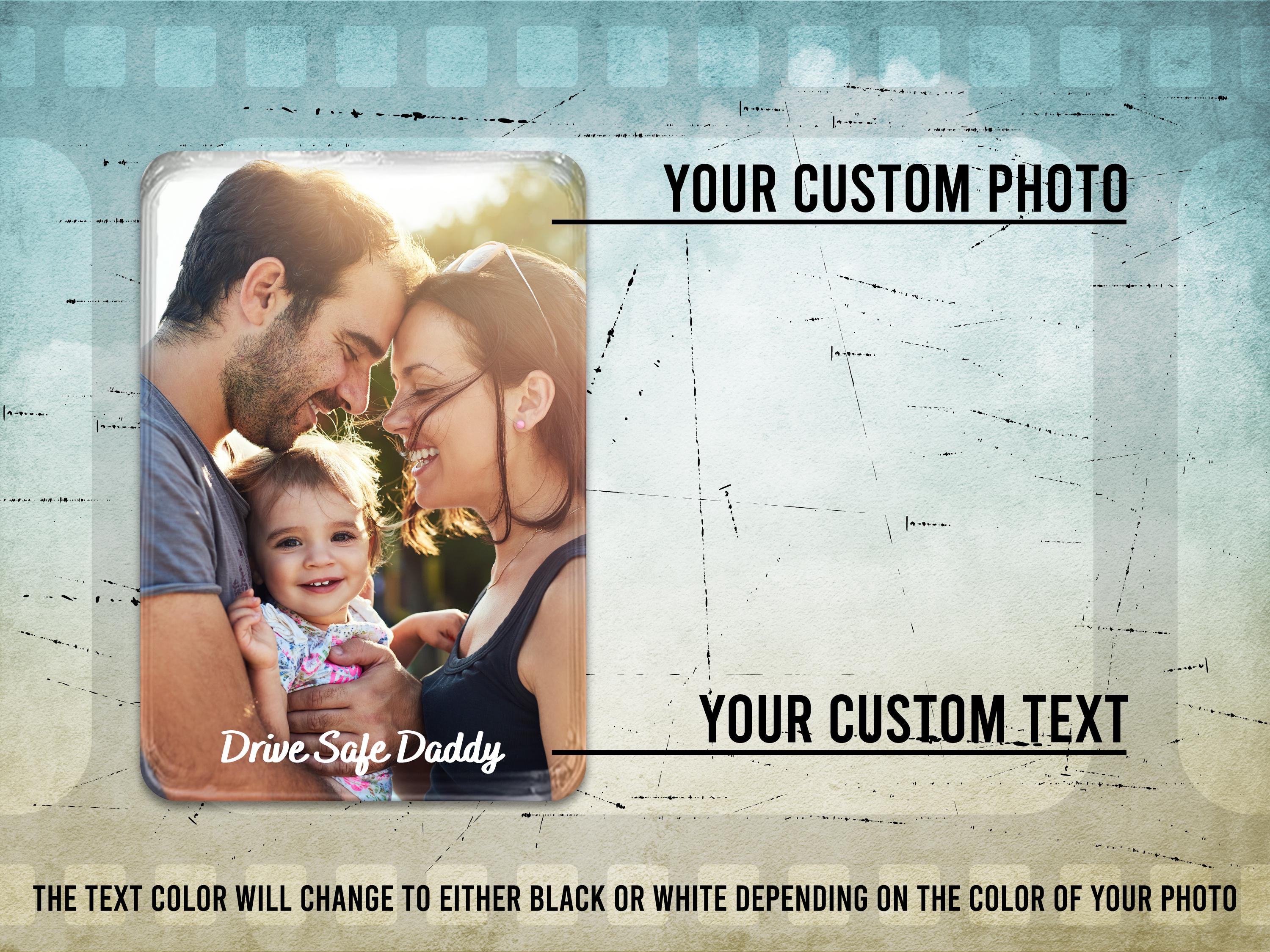 Custom Photo Car Visor Clip, Custom Sun Visor Clip, Personalized Photo Car Decoration, Photo Gift for Valentine Couple Gift For Christmas