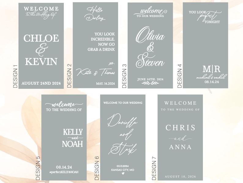 Welcome Wedding Sign, Vinyl Mirror Decal, Custom Wedding Decor, Welcome Engagement Party Mirror Decal for Wedding, Reception Welcome Sign image 3
