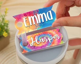 Stanley Tumbler Name Plate, Personalized Name Plate for Stanley Tumblers, Quencher H2.O Acrylic Stanley Name Tag, Christmas Gift for Her