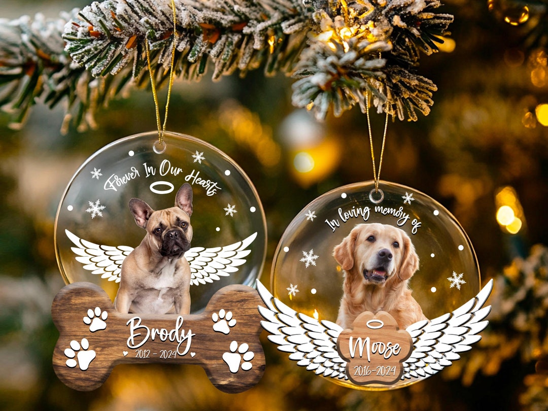 Custom Dog Memorial Ornament, Personalized Pet Ornament, Christmas Dog ...