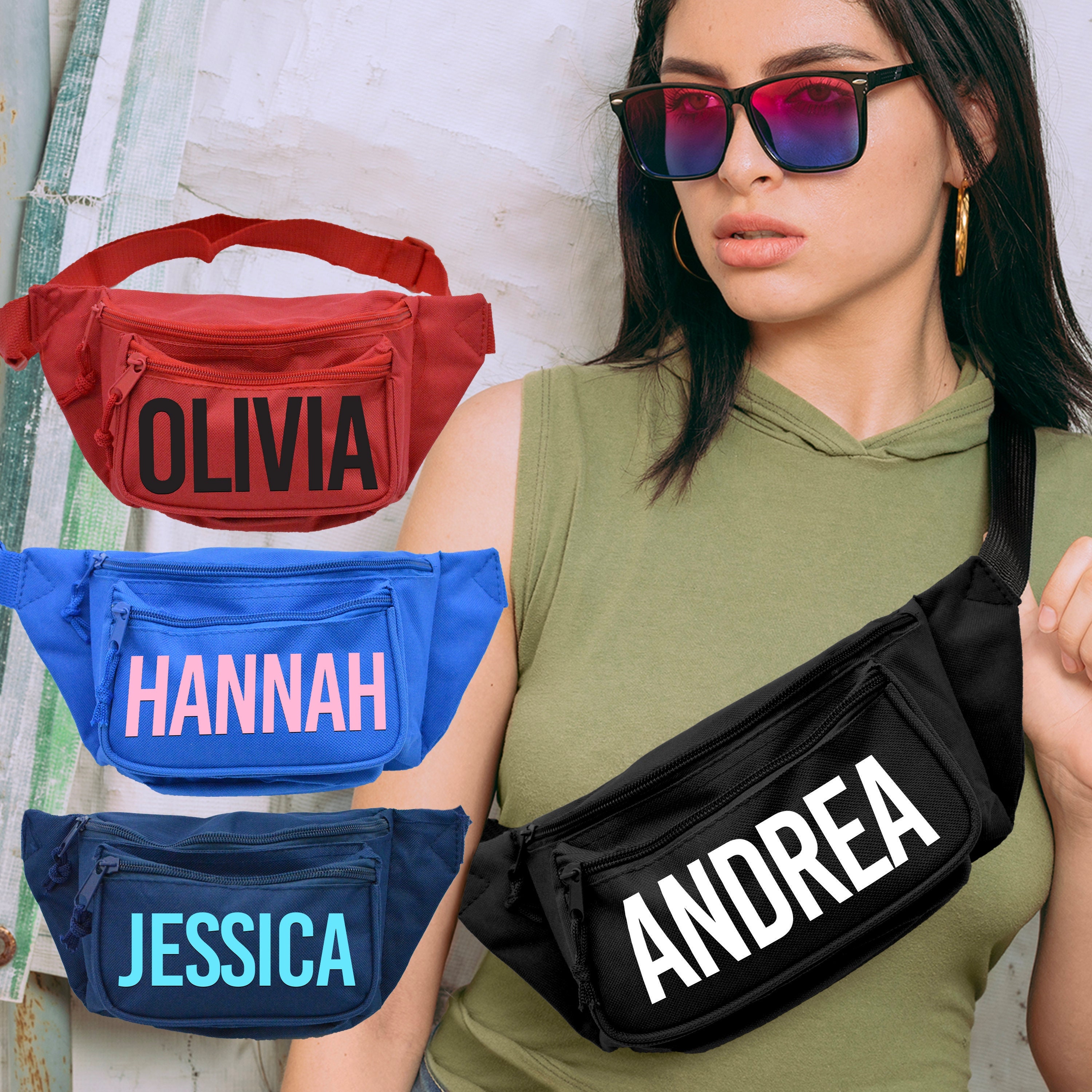 Personalized Waist Bags Custom Fanny Pack W name Outdoor Sports Bag Name Belt Bag Crossbody Bag for Women Personalized Fanny Pack Xmas Etsy