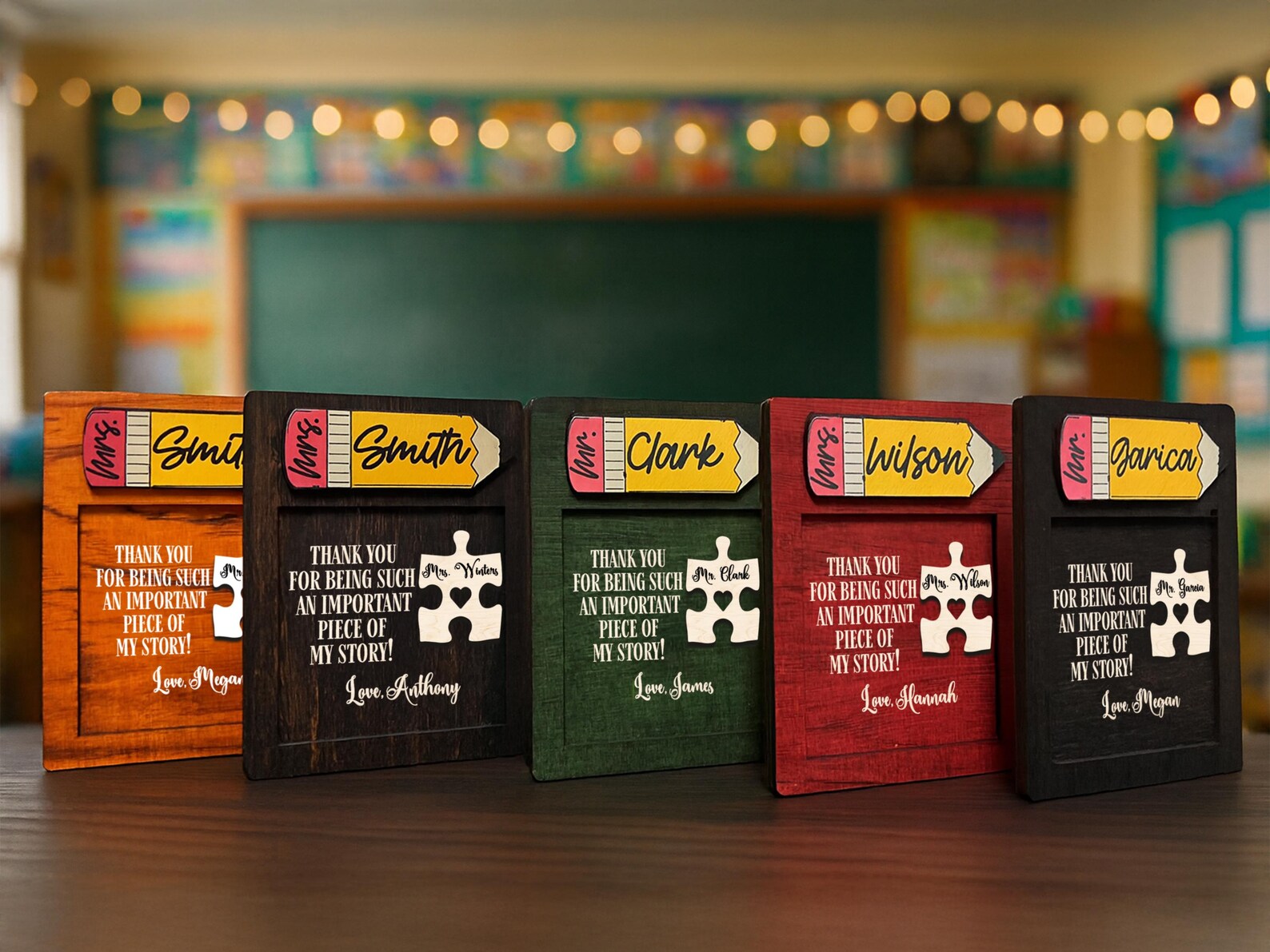 Personalized Teacher Note Pad Holder, Custom Teacher Appreciation Gift ...