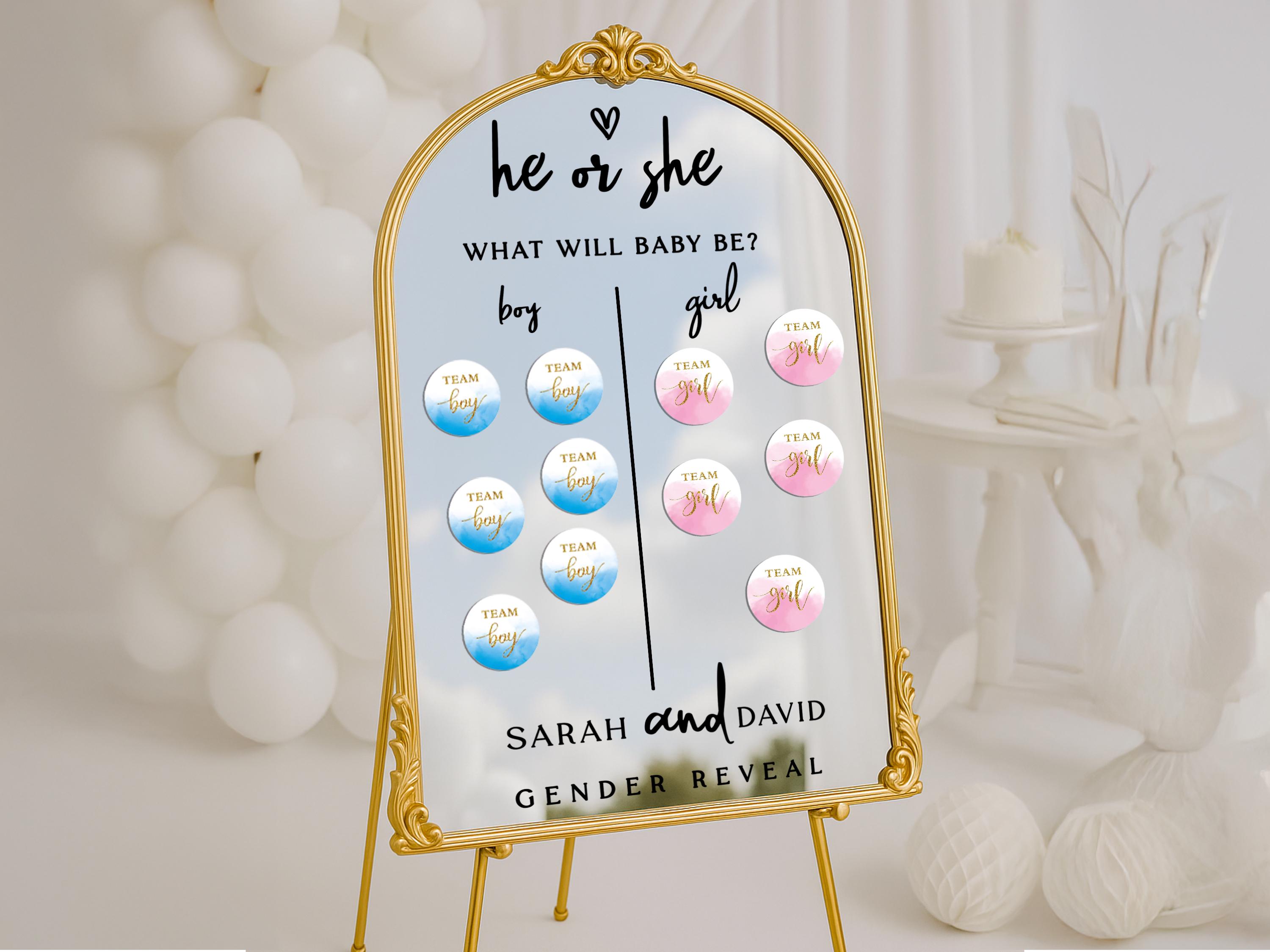 Baby Shower Party Decor Gender Reveal Voting Board Boy Or Girl baby-shower-party-decor-gender-reveal-voting-board-boy-or-girl