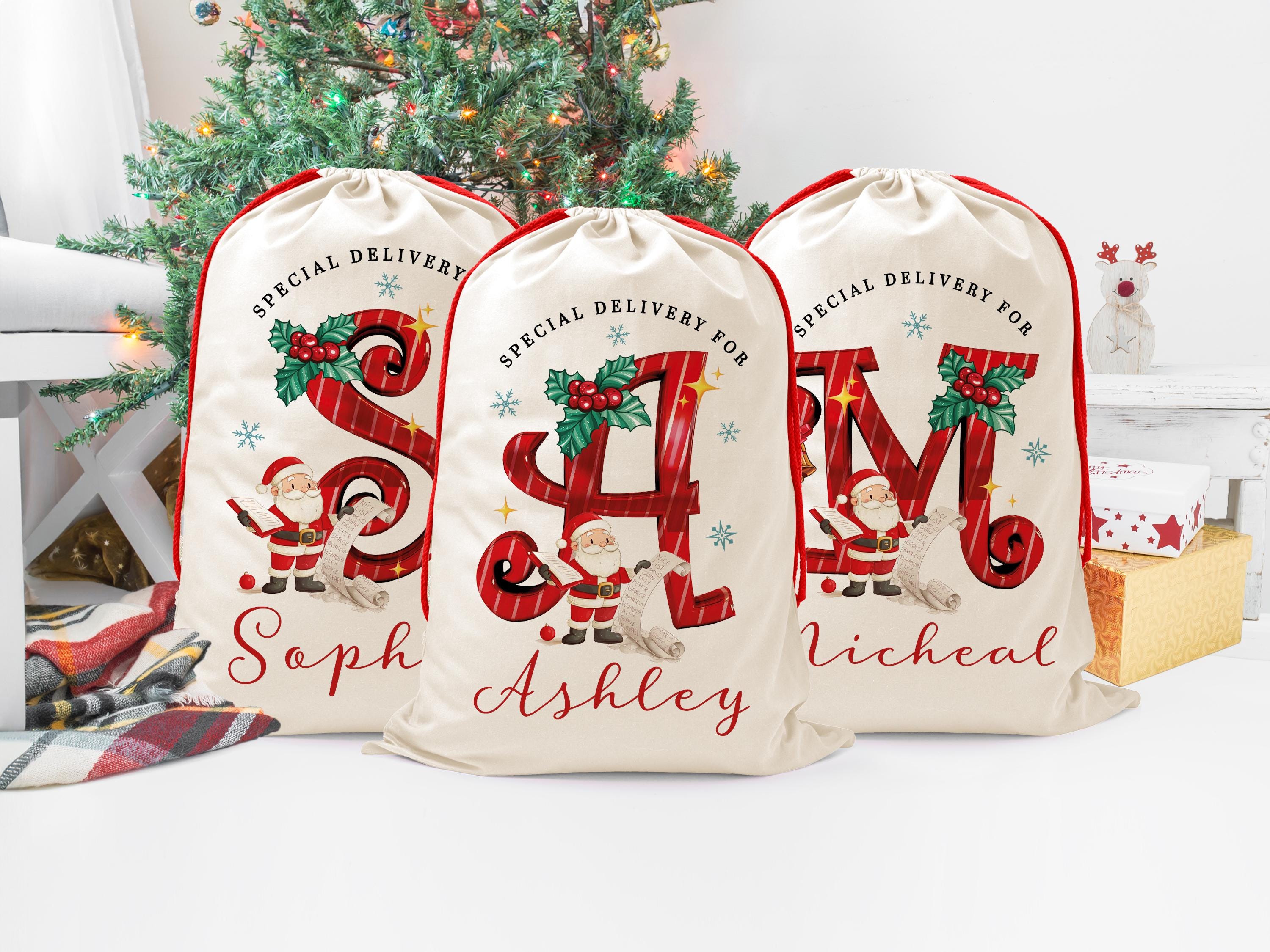 Christmas Santa Stocking, Custom Christmas Stocking, Special Delivery Kids Stocking for Christmas, Personalized Christmas Family Stocking
