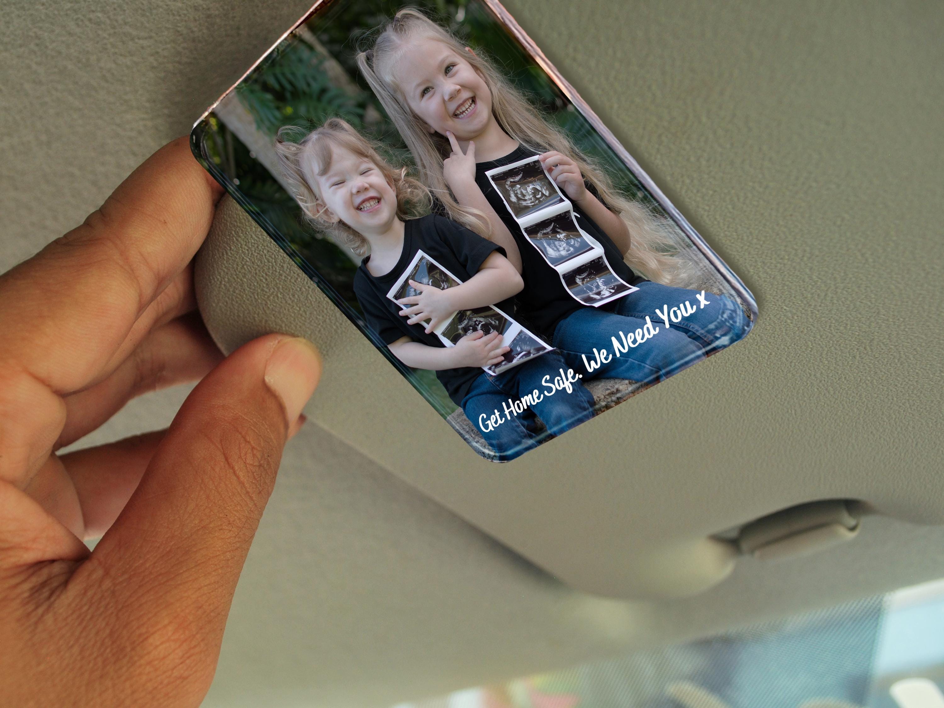 Custom Photo Car Visor Clip, Custom Sun Visor Clip, Personalized Photo Car Decoration, Photo Gift for Valentine Couple Gift For Christmas