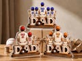 Personalized Dad Baseball Gift, We Caught the Best Dad Sign, 2D Acrylic Plaque for Father's Day Gift for Dad, Gift for Husband, Grandpa Gift