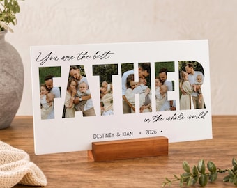 Personalized Dad Photo Frame, Custom Father's Day Keepsake, You are the Best Dad Sign, Dad Gifts From Daughter, Gifts for Papa Grandpa Gift