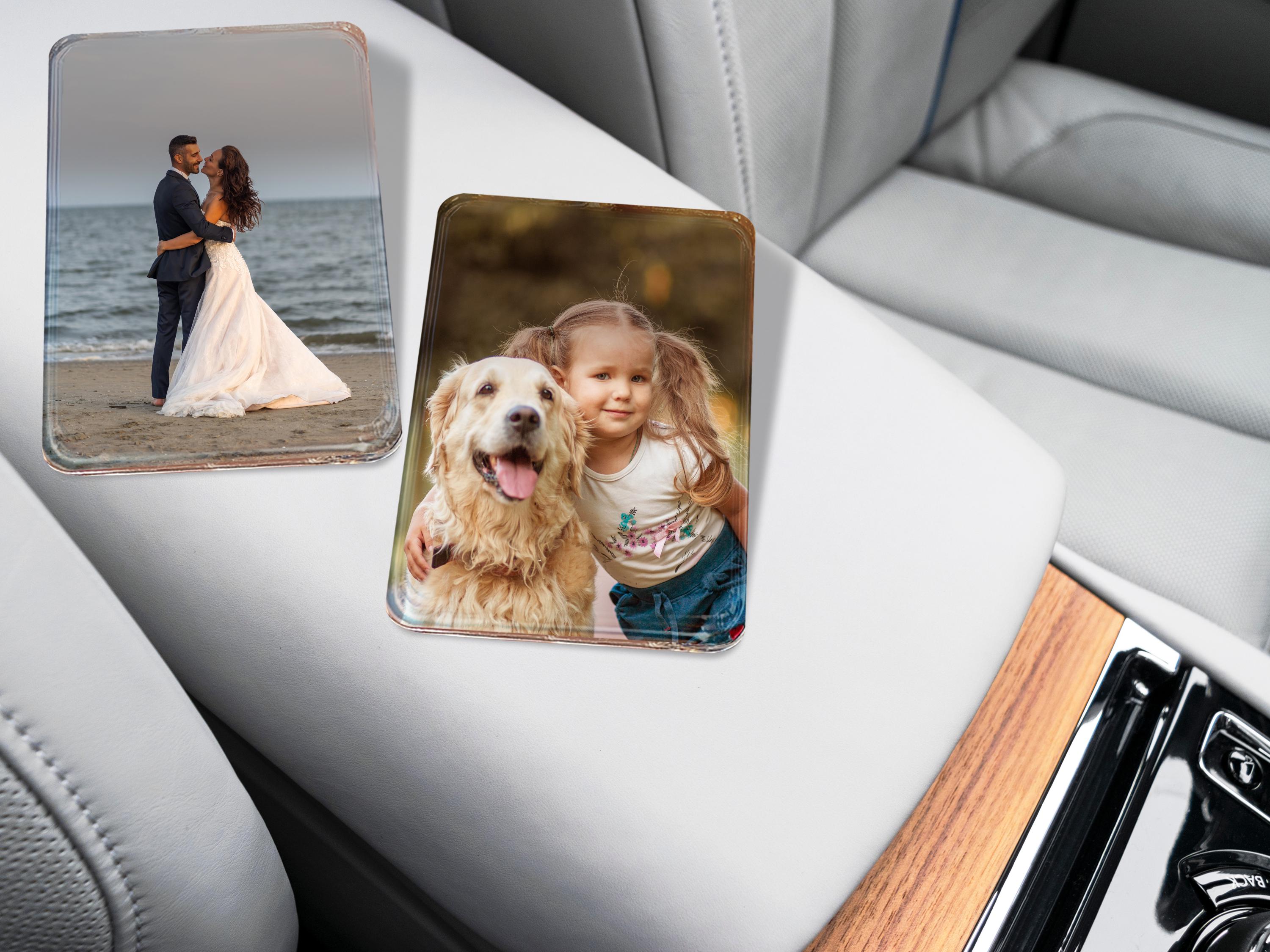 Custom Photo Car Visor Clip, Custom Sun Visor Clip, Personalized Photo Car Decoration, Photo Gift for Valentine Couple Gift For Christmas