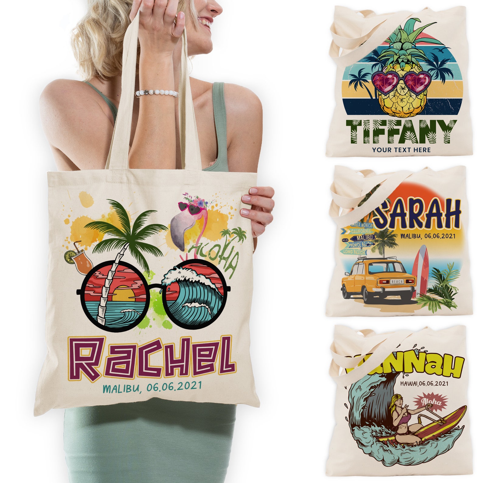 Personalized Beach Bachelorette Party Bag Girls Weekend Etsy