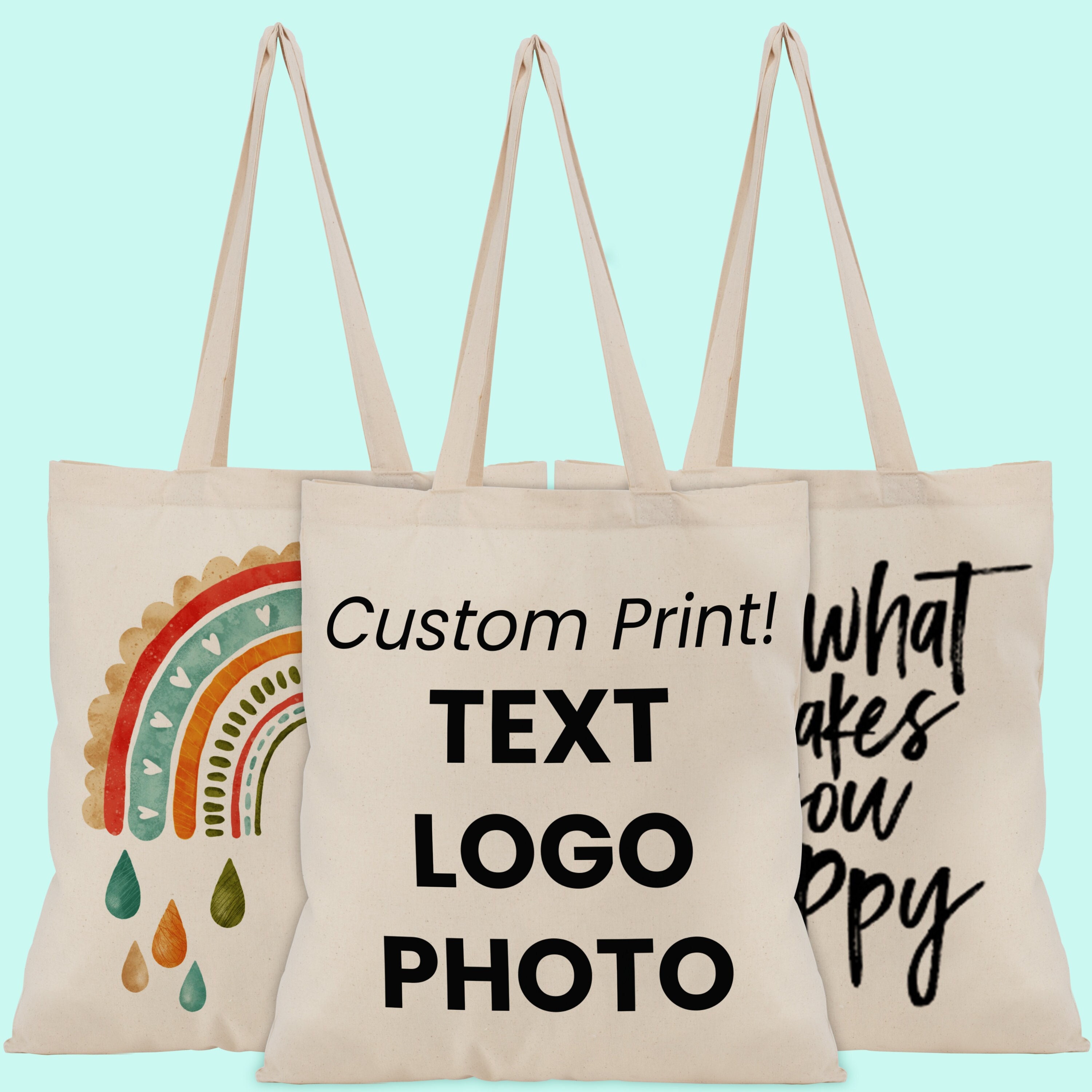  Wholesale Custom Personalized Tote Bags Logo Canvas