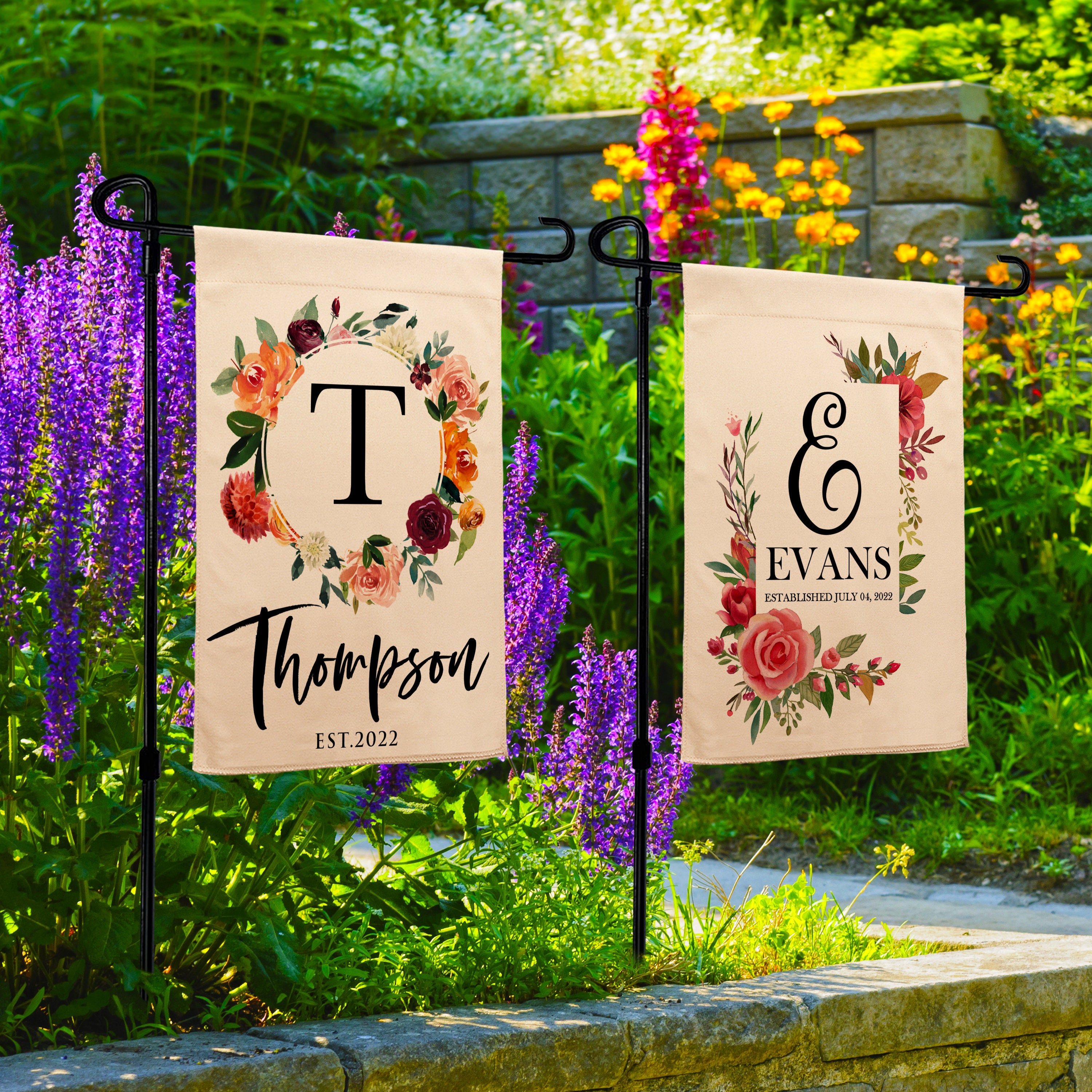 Personalized Garden Flag, Custom Garden Flag, Outdoor Yard Flags