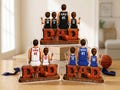 Personalized Basketball Dad Gift, We Scored The Best Dad Sign, 2D Acrylic Plaque with Kids Names, Father's Day Gift for Grandpa Husband