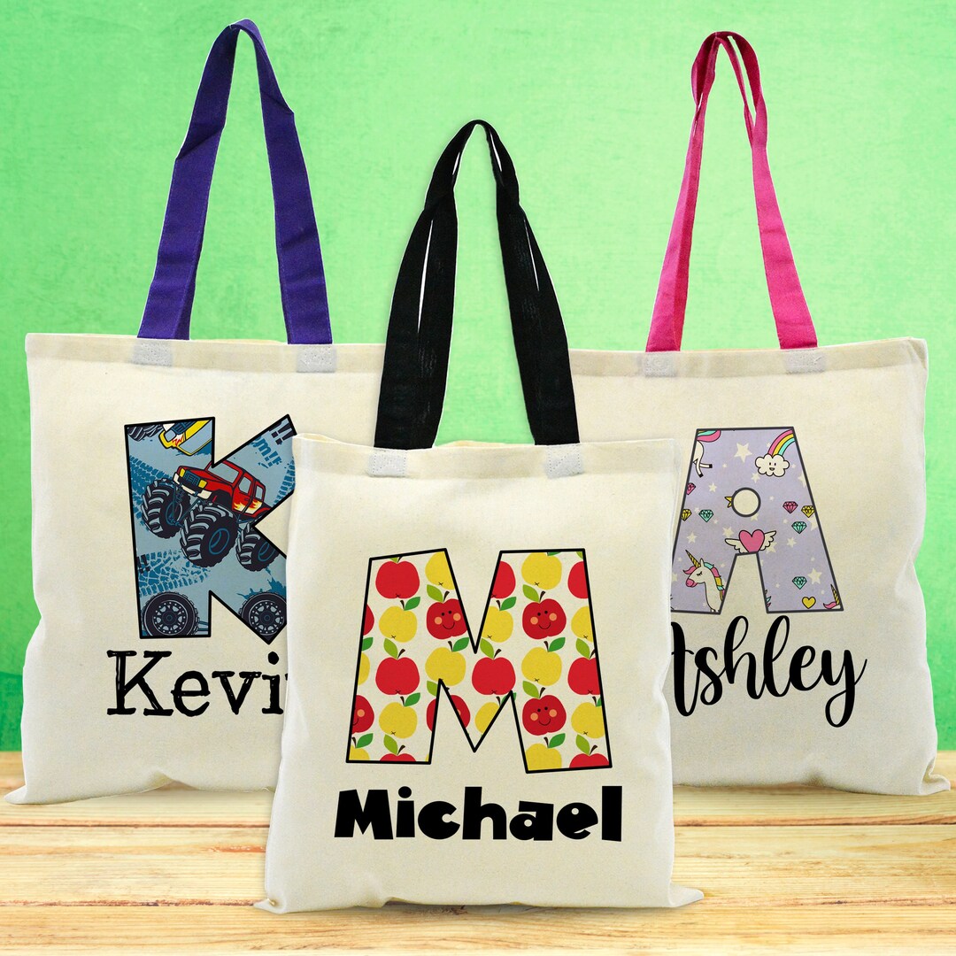 Personalized Kids Name Tote Bag Library Tote for Kids Children Book Bag — free download