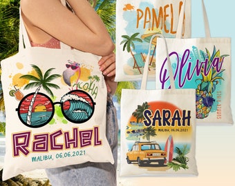 Girls Trip Bags | Custom Beach Bachelorette Party Bag | Girls Weekend Tote Bag | Welcome Gifts | Hawaii Getaway Birthday Gifts for Woman