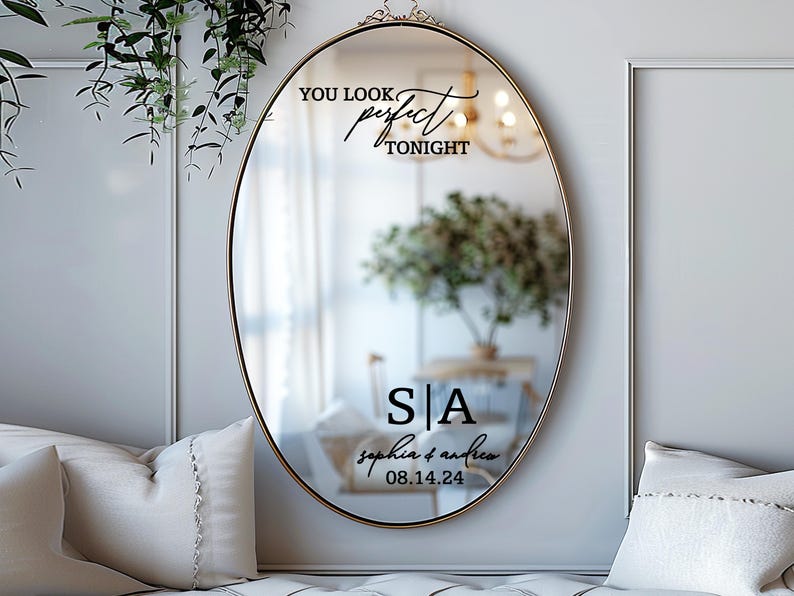 Welcome Wedding Sign, Vinyl Mirror Decal, Custom Wedding Decor, Welcome Engagement Party Mirror Decal for Wedding, Reception Welcome Sign image 11