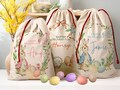 Custom Easter Basket, Easter Egg Hunts, Bunny Baskets for Kids Bag, Personalized Easter Sack for Easter, Boys Girls Easter Gifts, Bunny Sack