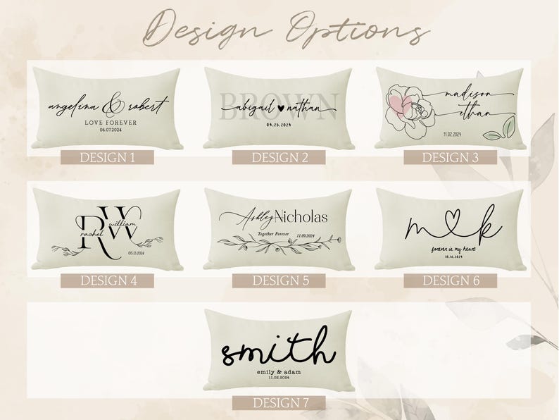 Wedding Gifts, Newlywed Gift, Engagement Gift, Personalized Pillow with Names and Established Date, Linen Pillow Cover, Gift for Couple