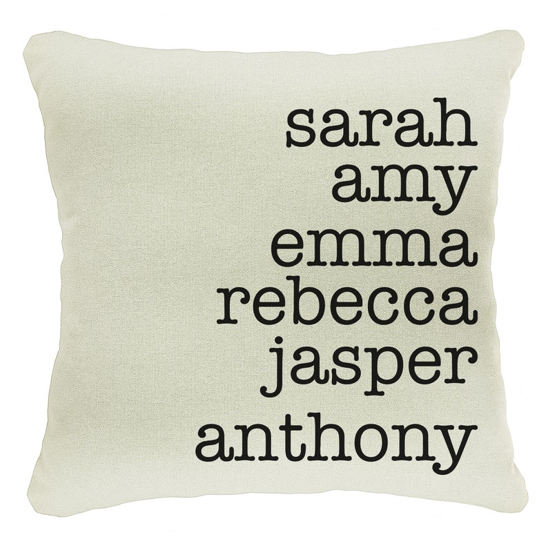 Personalized Family Name Throw Pillow Case Customize with Etsy